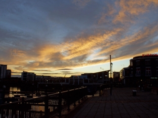 Sunset at the bay by David Brown