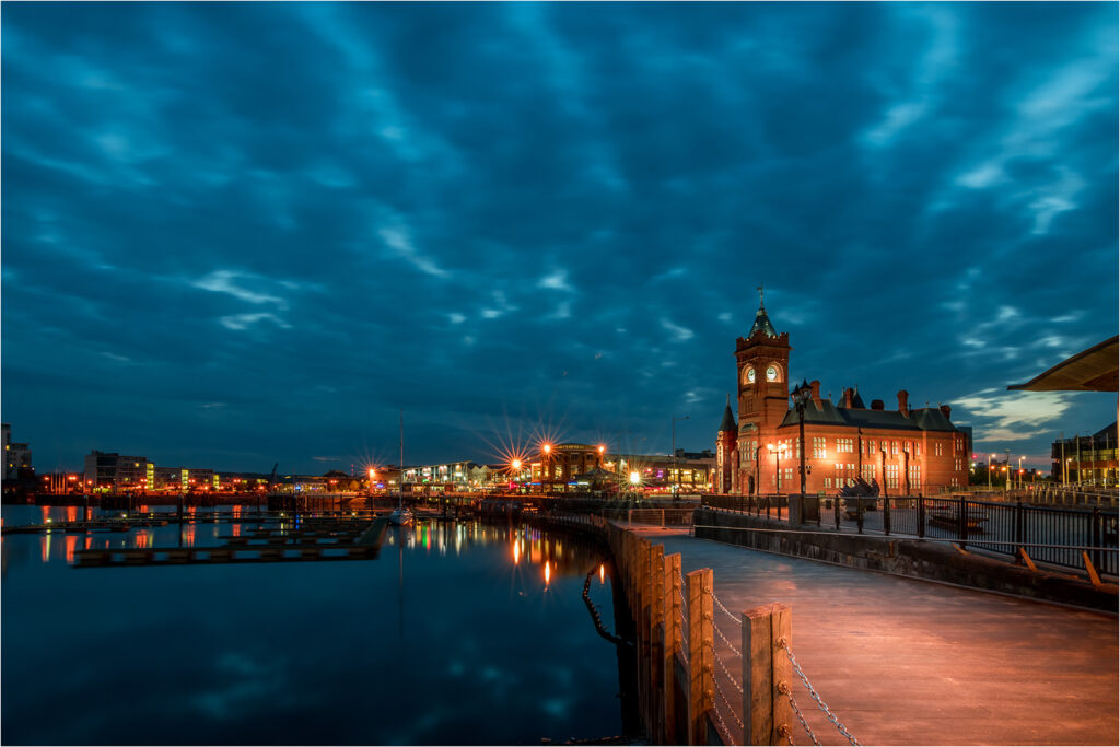 Cardiff bay blue hour by Andre Van de Sande