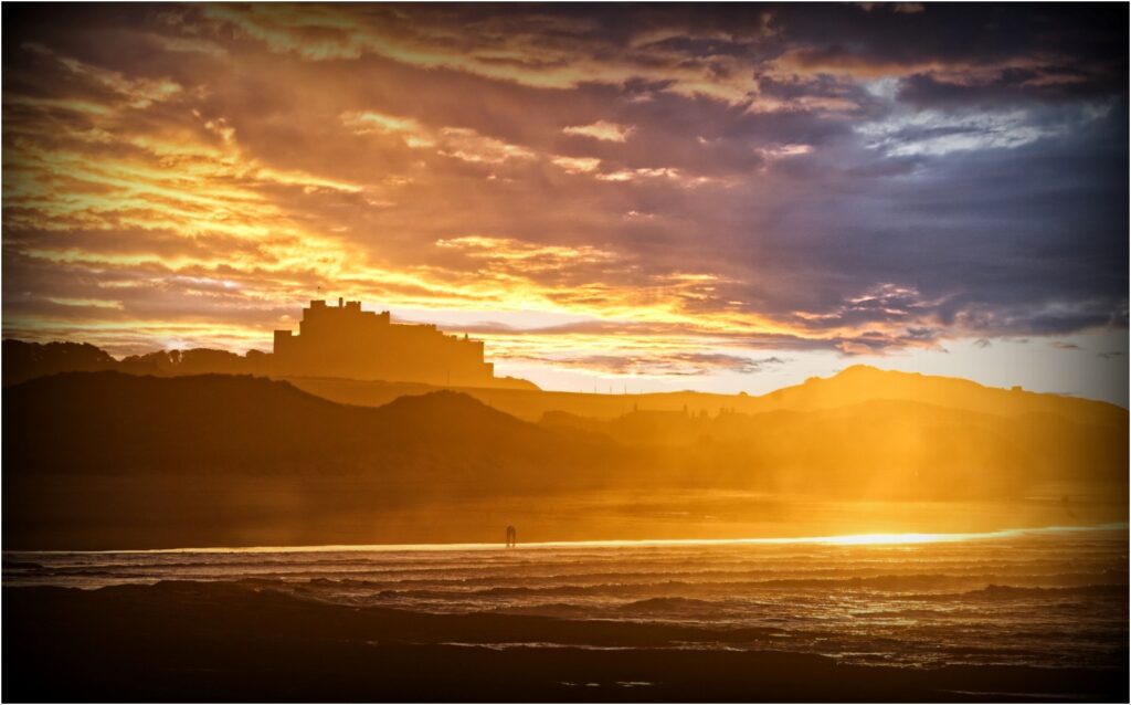 Bamburgh sunset by Tim Stephens