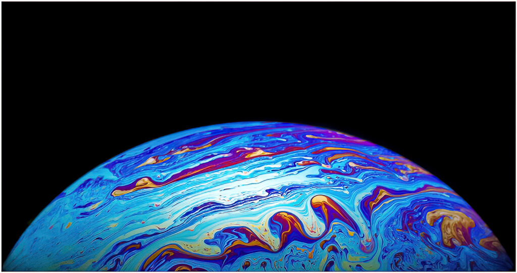 Planet soap bubble by Andre Van de Sande