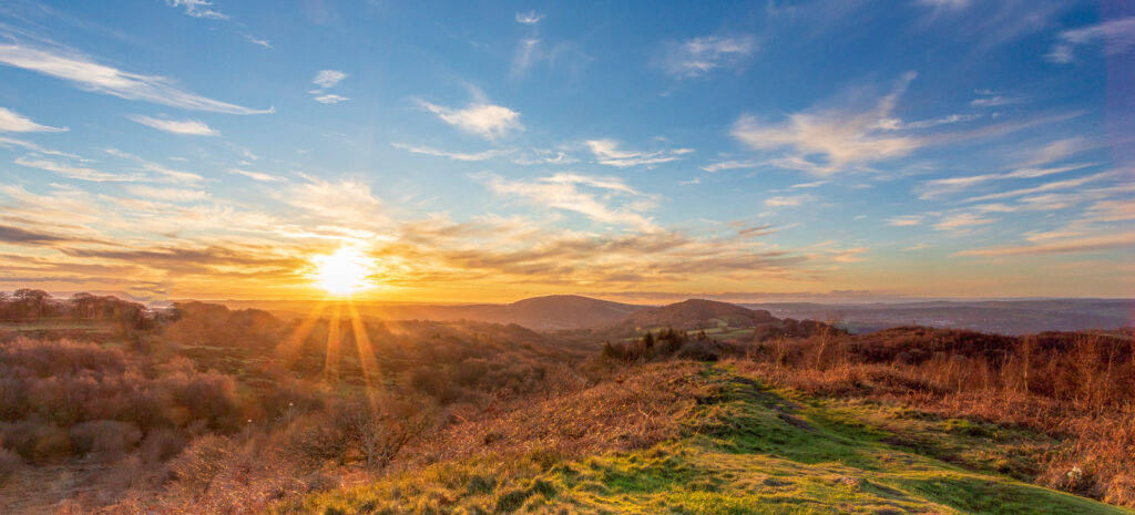 Sunset from Caerphilly Mountain by Richard Payton