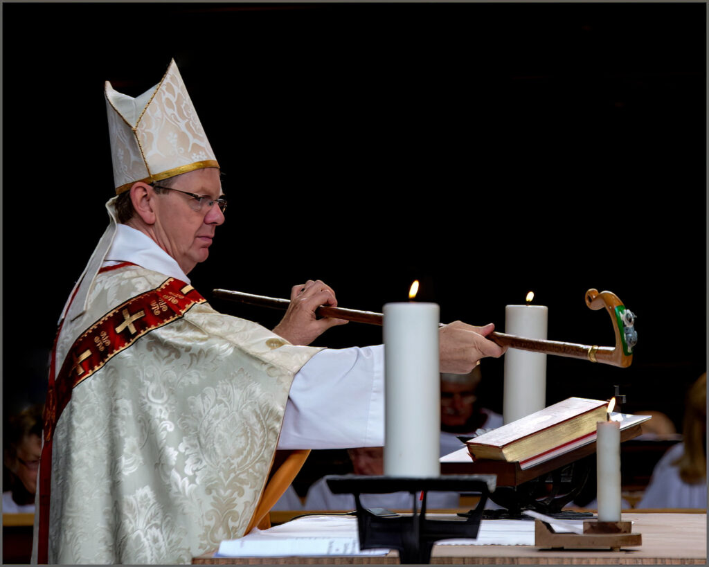 Bishop David at Church mystery by Trevor Waller