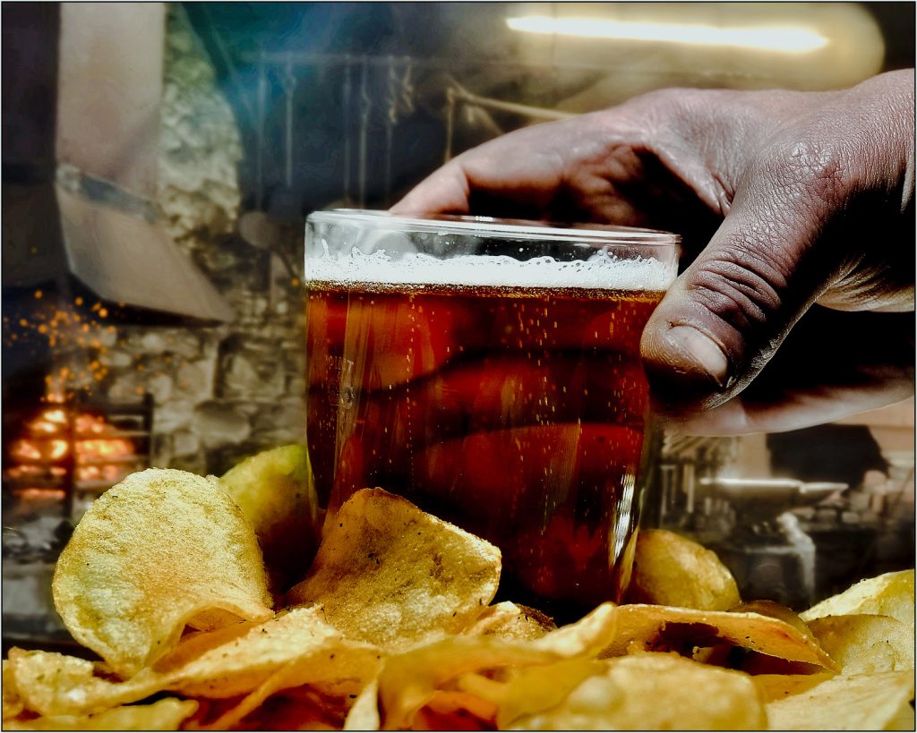 Beer and Crisps by Trevor Waller