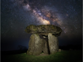Galactic core over standing stones by Niall