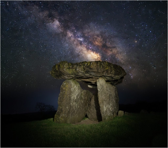 Galactic core over standing stones by Niall