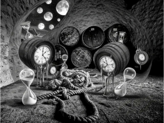 Rope and Surreal Barrels by Jeff Howe